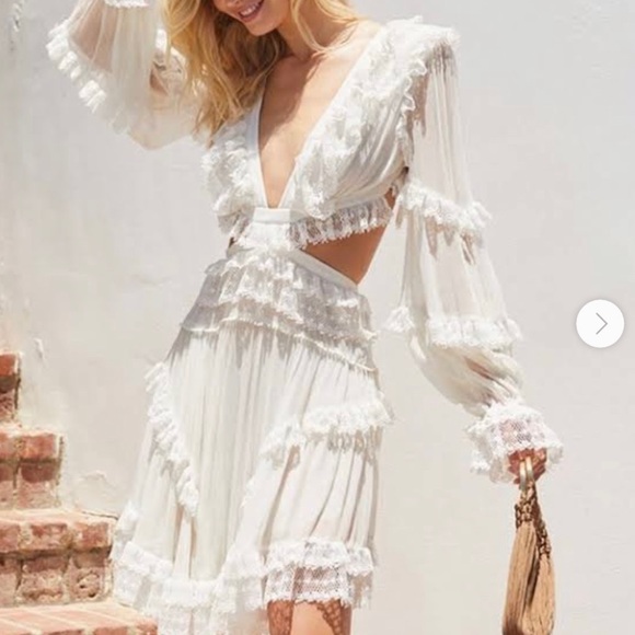 Zimmermann Dresses & Skirts - Zimmermann Suraya Cutout Ruffle Mini Dress NWT 🤍✨